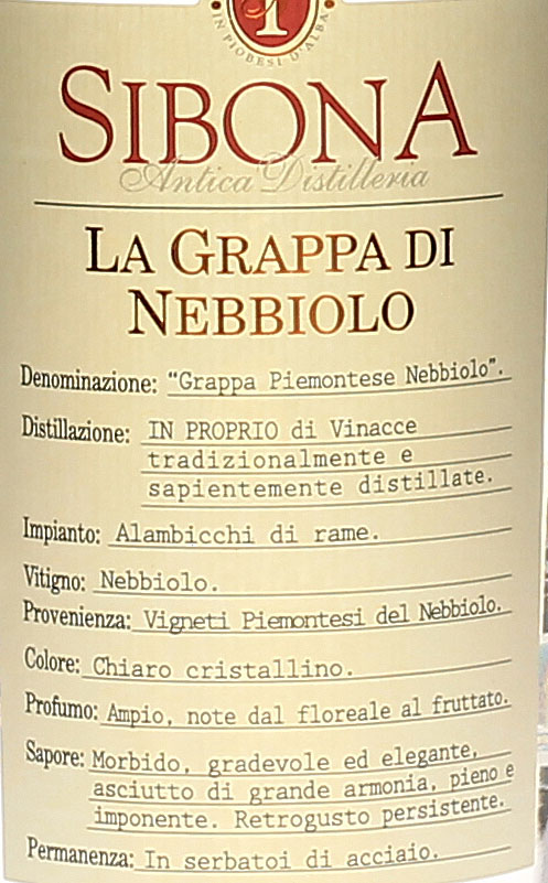 Grappa Nebbiolo 4 bicchieri Poker Sibona - Grappa Sibona