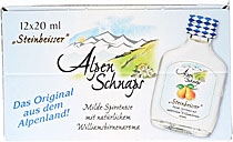 0,02 Liter 12 Haselnuss Alpenschnaps x Steinbeisser