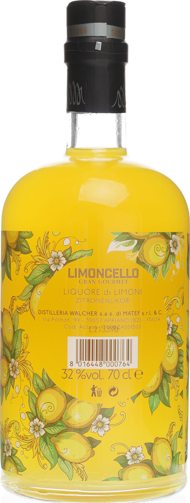 Walcher Limoncello Gran Gourmet Zitronenlik R Liter